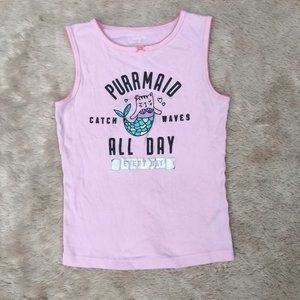 Carter’s Girl’s Pink Cute Cat Tank Top Size 7